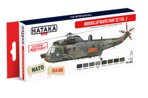 Coffret de peinture Hataka Hobby HTK-AS55 Modern Luftwffe vol. 2 (8x17ml)
