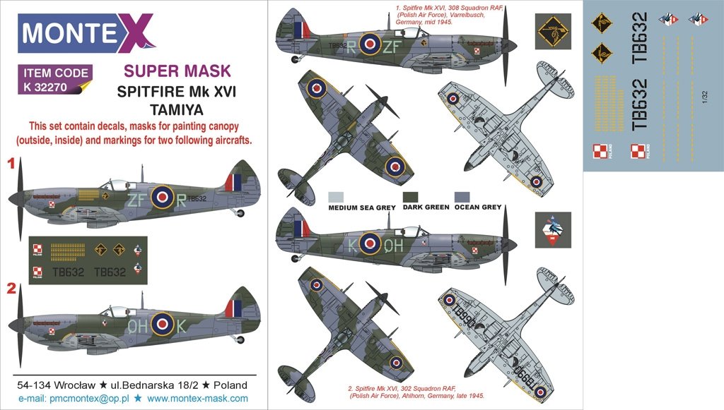 Montex K32270 SPITFIRE Mk XVI 1/32