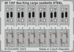 Ceintures de sécurité cargo Eduard 491397 Sea King HU.5 en acier Airfix 1/48