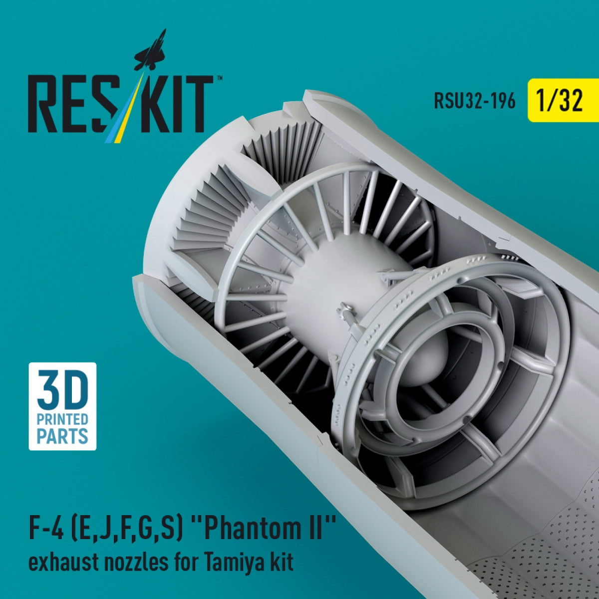 RESKIT RSU32-0196 F-4 (E, J, F, G, S) « Phantom II » tuyères d&amp;#39;échappement pour maquette Tamiya (impression 3D) 1/32 – image 3