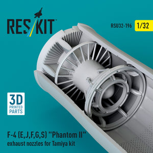 RESKIT RSU32-0196 F-4 (E, J, F, G, S) « Phantom II » tuyères d&amp;#39;échappement pour maquette Tamiya (impression 3D) 1/32 – image 3