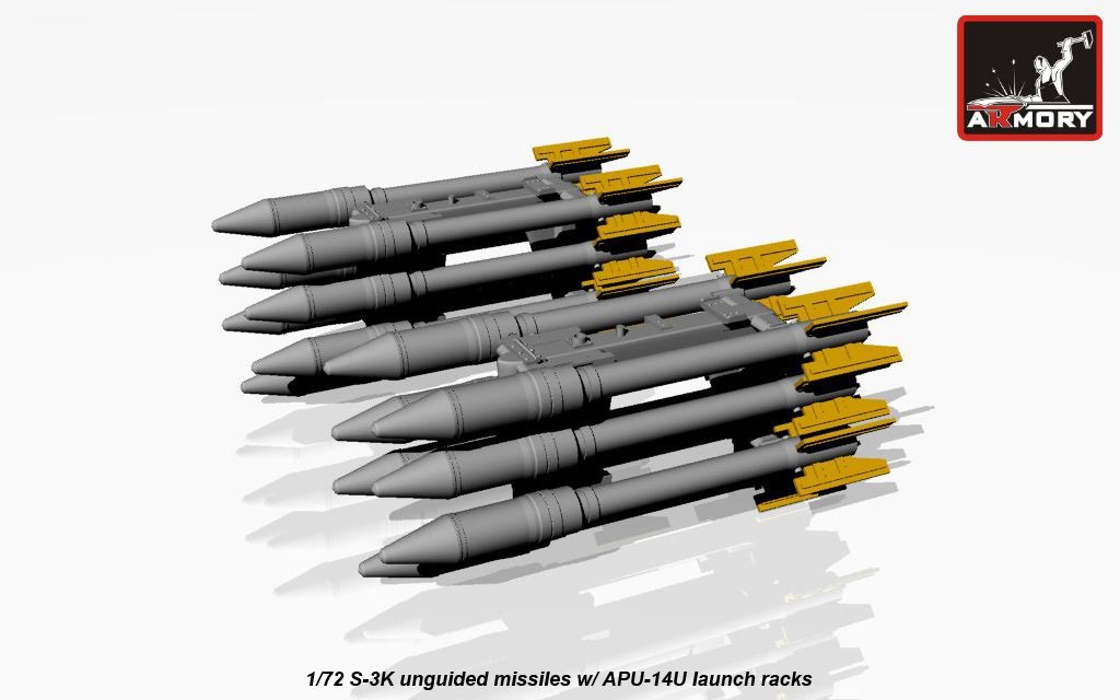 Maquette Armory Models ACA7273 Missiles non guidés S-3K avec rack APU-14U 1/72 – Bild 3