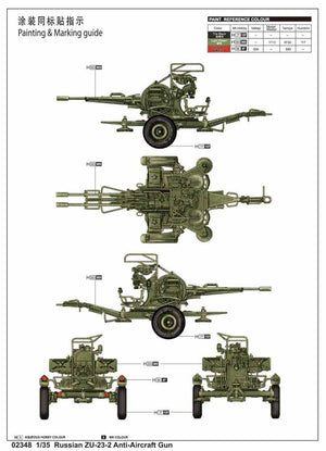 Trumpeter 02348 Canon antiaérien russe ZU-23-2 (1/35) – imagen 3