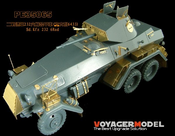 Kit de mise à jour Voyager Model PE35065 Sd.Kfz. 232 Autocar blindée à 6 radiateurs pour Italeri 1/35