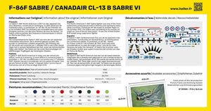Heller 80277 F-86F SABRE / CANADAIR CL-13 B SABRE VI 1/72  – image 4