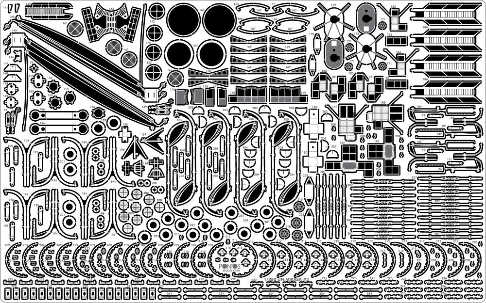 Pontos 35021F1 IJN Mikasa 1905 Ensemble de détail (1/350) – Bild 11