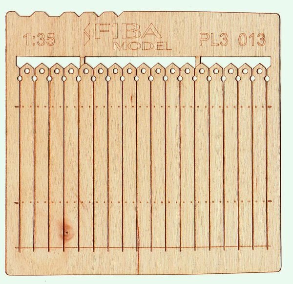 Maquette PL3-013 Clôture en bois type 13 Clôture en bois 1/35