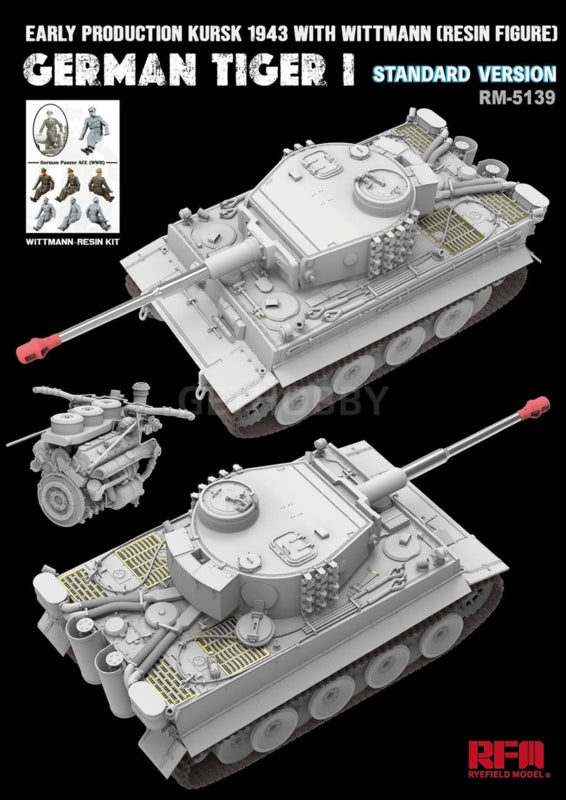 Maquette Rye Field Model 5139 Tiger I Première production Wittmann Kursk 1943 Version standard 1/35 – image 2