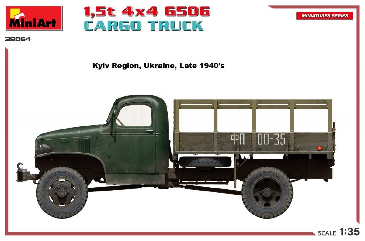 MiniArt 38064 1,5t 4×4 G506 CAMION CARGO 1/35 – Bild 4