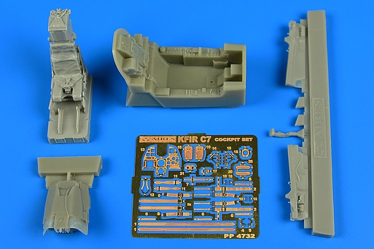 Aires 4732 IAI Kfir C7 ensemble de cockpit 1/48 AMK