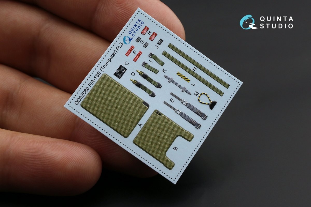 Intérieur imprimé en 3D et coloré sur papier décalcomanie Quinta Studio QD32080 F/A-18E (pour maquette Trumpeter) 1/32 – image 4