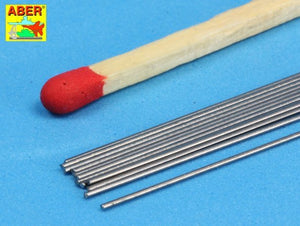 Tiges rondes en acier Aber SR05, longueur 0,5 mm, 250 mm x 12 pièces. – immagine 2