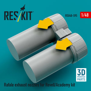 RESKIT RSU48-0595 Rafale exhaust nozzles for Revell/Academy kit (3D Printed) 1/48