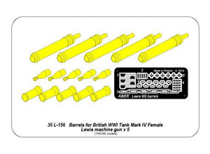 Canons Aber 35L-156 pour char britannique Mark IV de la Première Guerre mondiale – Femelle (1/35) – imagen 11