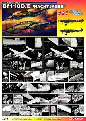 Dragon 3210 Messerschmitt Bf 110 D/E Nachtjager 1/32 – image 2