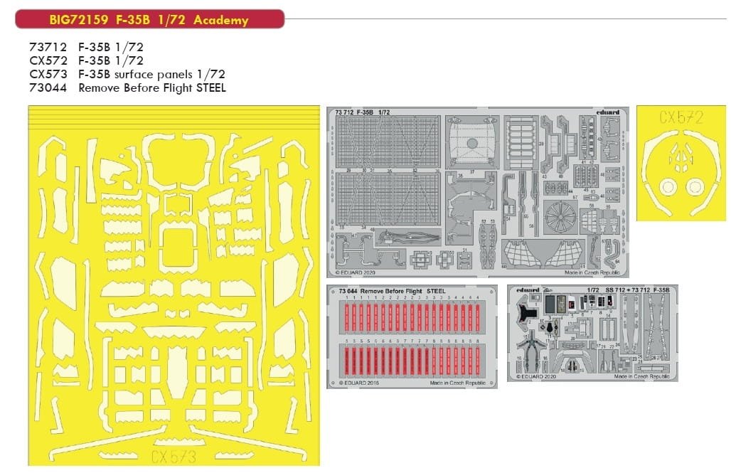 Eduard BIG72159 F-35B 1/72 pour ACADEMY – image 2