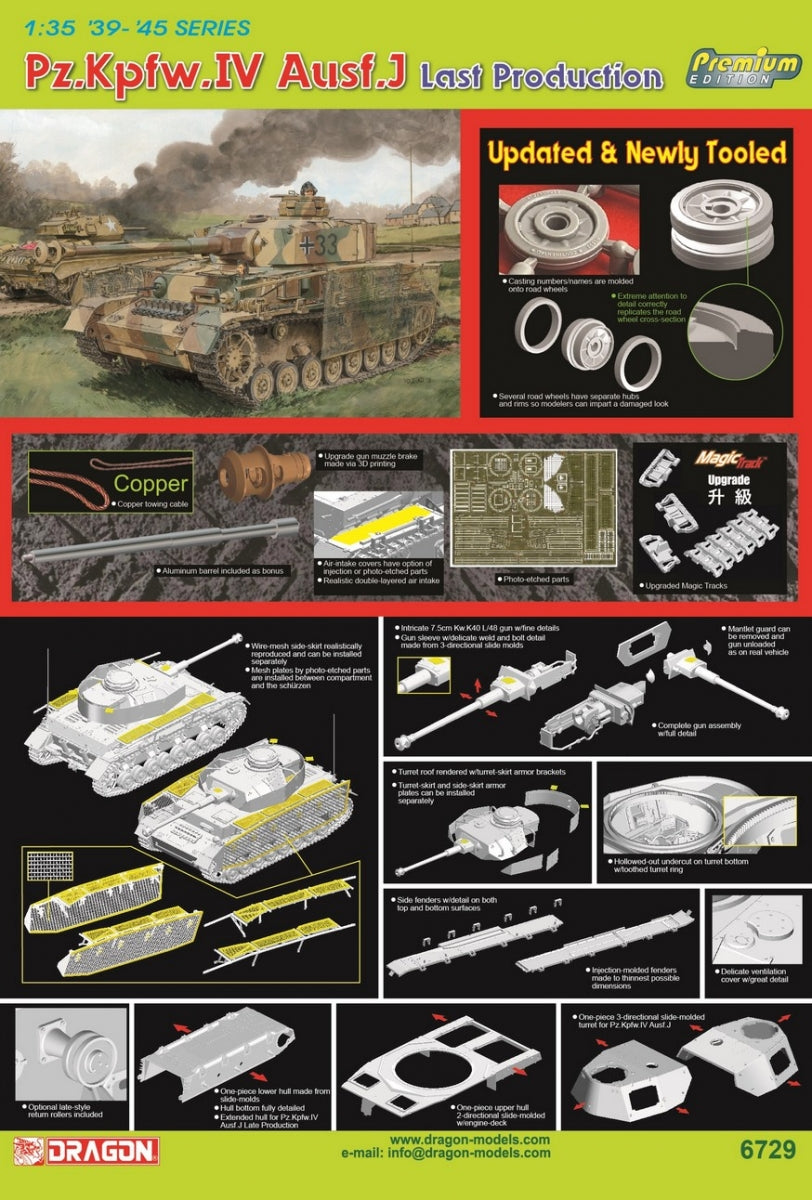 Dragon 6729 Pz.Kpfw.IV Ausf.J Dernière Production - Édition Premium 1/35