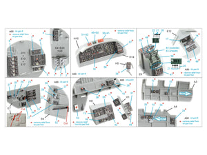Intérieur imprimé en 3D et coloré sur papier décalcomanie pour Boeing B-17G (modèles HK) de Quinta Studio QDS-48561 (petite version) à l&amp;#39;échelle 1/48 – immagine 7