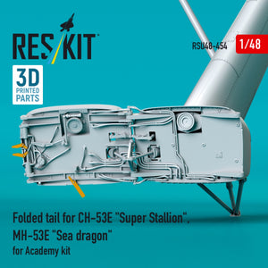 RESKIT RSU48-0454 Empennage repliable pour CH-53E « Super Stallion », MH-53E « Sea Dragon » pour maquette Academy (impression 3D) 1/48 – image 2