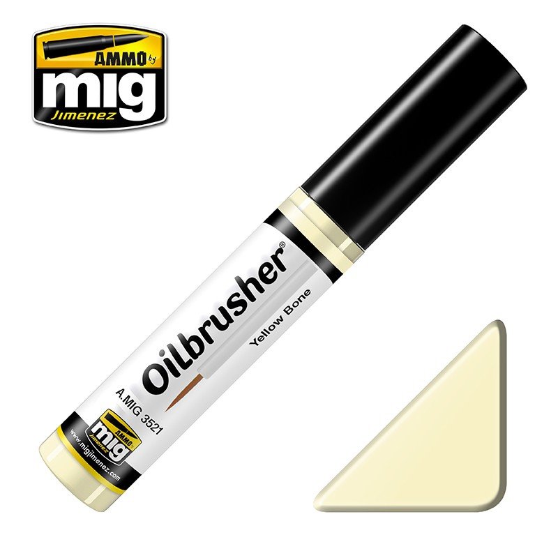 MUNITIONS de Mig Jimenez 3521 Oilbrusher YELLOW BONE