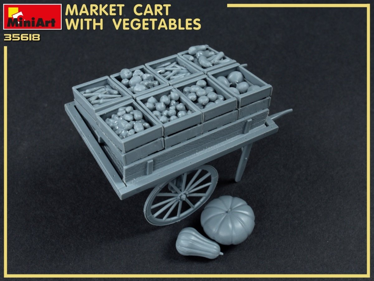 MiniArt 35623 CHARIOT DE MARCHÉ AVEC LÉGUMES 35623 1/35 – immagine 4