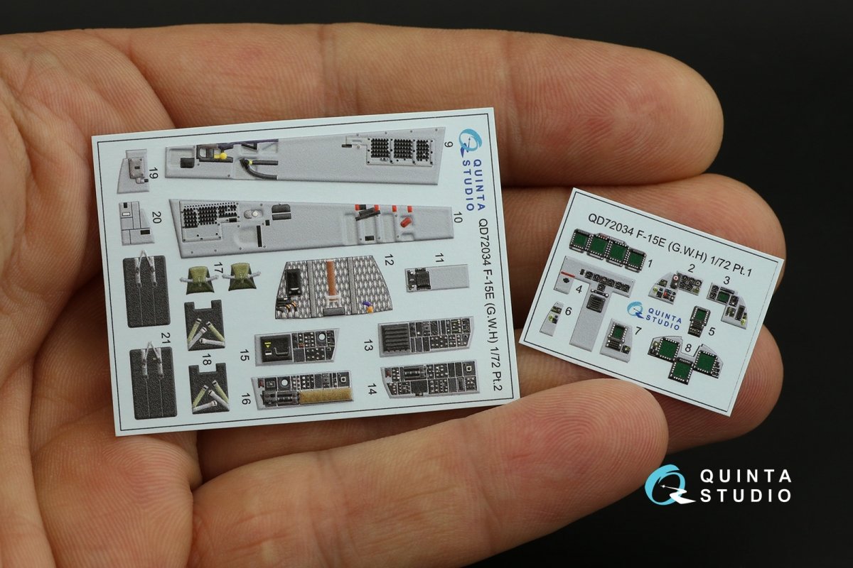 Intérieur imprimé en 3D et coloré pour F-15E de Quinta Studio QD72034 (GWH) à l&amp;#39;échelle 1/72 – image 13