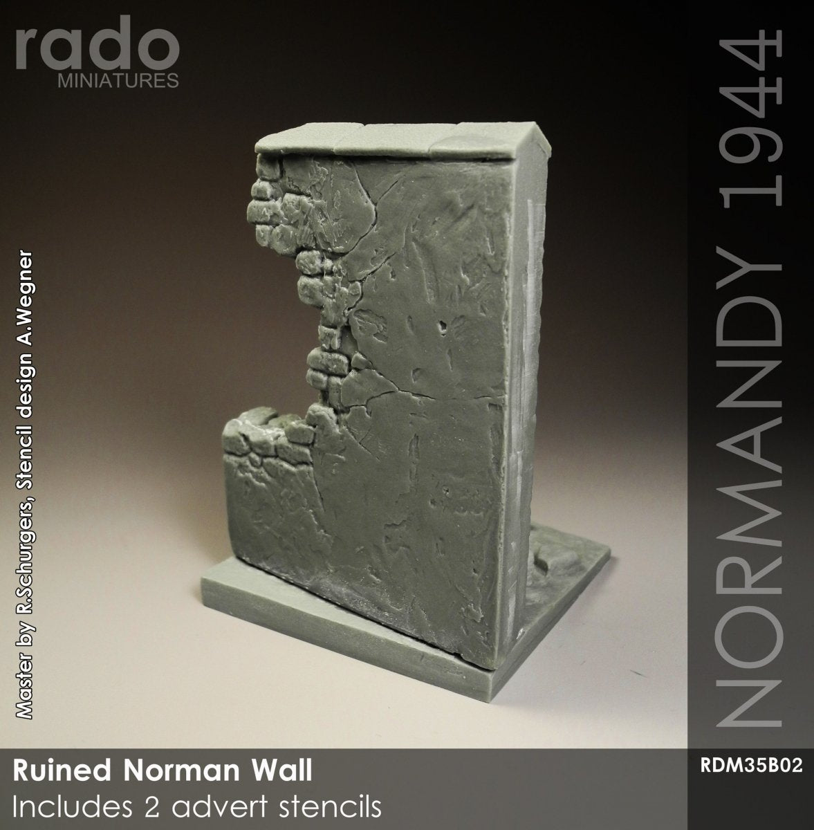 RADO Miniatures RDM35B02 Mur normand en ruine 1/35 – immagine 3