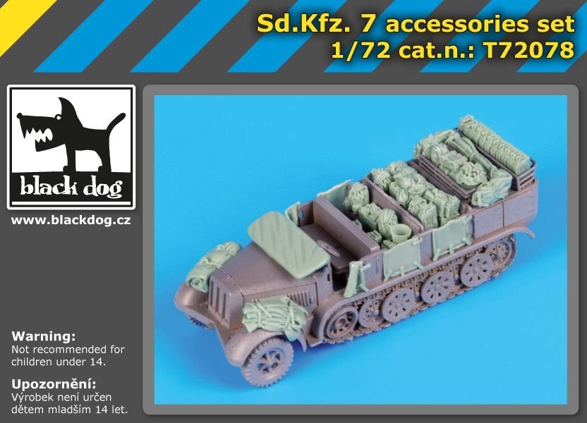 Ensemble d&amp;#39;accessoires Black Dog T72078 Sd.Kfz 7 pour Revell 1/72 – immagine 2