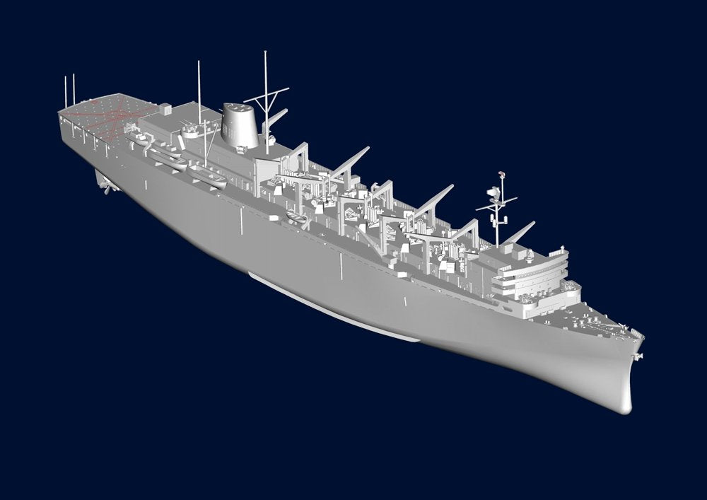 Trumpeter 05785 AOE Navire de soutien au combat rapide USS Sacramento (AOE-1) 1/700 – image 10