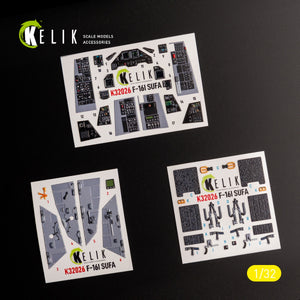 KELIK K32026 F-16I « Sufa » - décalcomanies 3D intérieures pour maquette Academy au 1/32