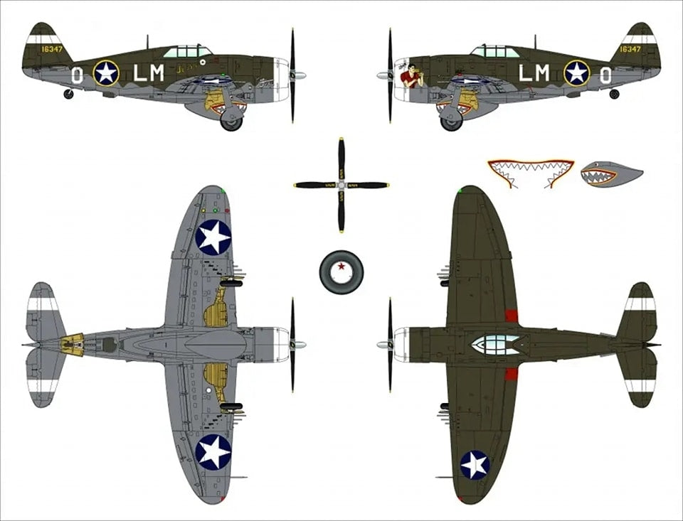 Dora Wings 48054 Republic P-47C Thunderbolt avec réservoir de convoyage 1/48 – image 9