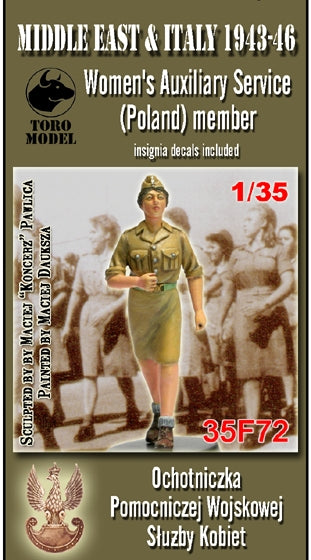 Toro 35F72 Middle East & Italy 1943-46 - Ochotniczka Pomocniczej Wojskowej Służby Kobiet Figurka wraz z kalkomanią 1/35