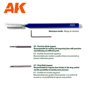 AK Interactive AK9321 GRAVEUR EN ACIER TUNGSTÈNE – image 3