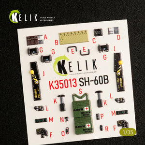 KELIK K35012 SH-60F OCEAN HAWK - Décalcomanies 3D pour intérieur de la maquette KITTY HAWK au 1/35 – image 2