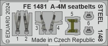 Ceintures de sécurité Eduard FE1481 A-4M STEEL MAGIC FACTORY 1/48