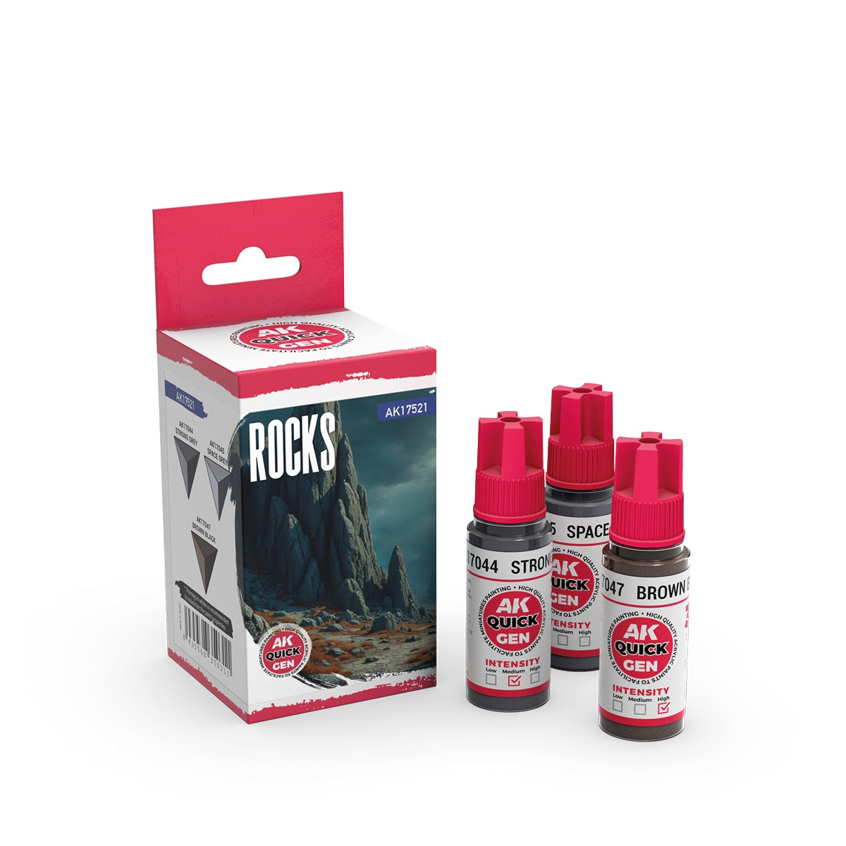 AK Interactive AK17521 ROCKS – QUICK GEN SET 3x18ml