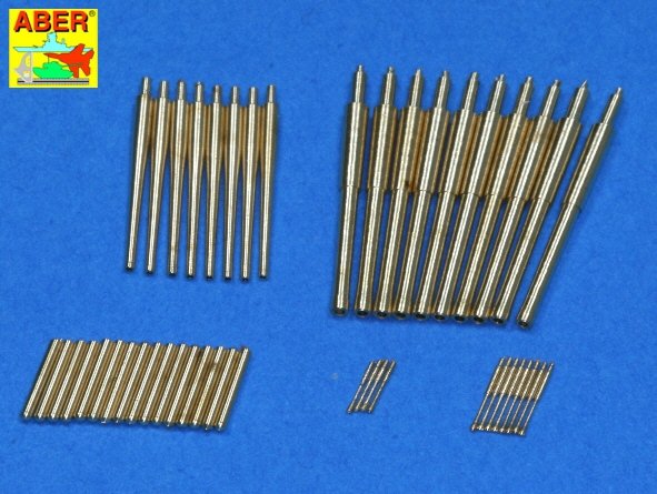 Aber 350L-52 Jeu de canons 203 mm x 10, 127 mm x 8, 25 mm x 8, 13 mm x 4 pour croiseur lourd japonais Mogami (1942) (1/350)
