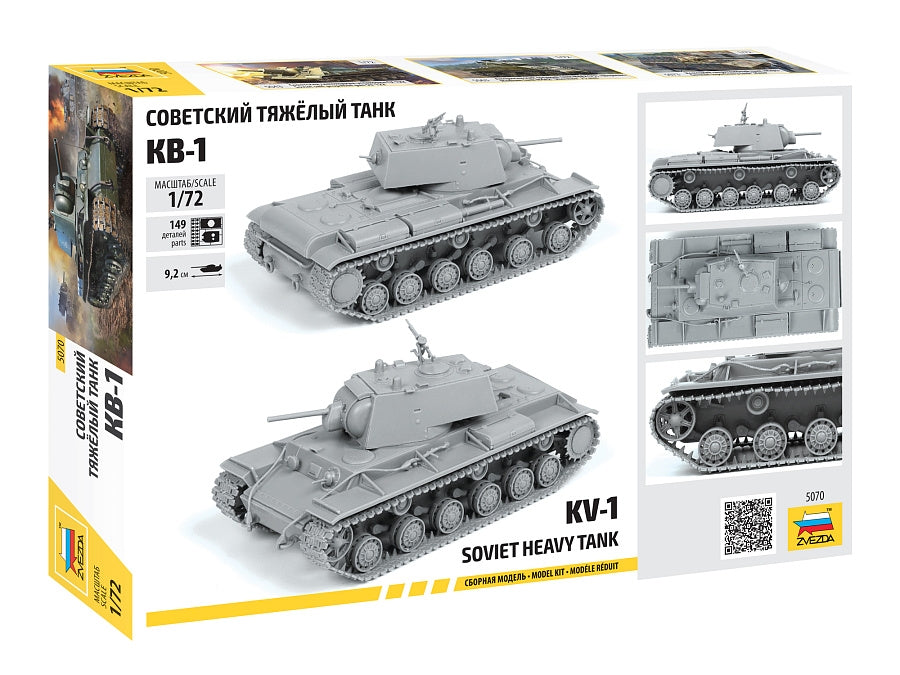 Zvezda 5070 KV-1 Char lourd soviétique Seconde Guerre mondiale 1/72 – immagine 3