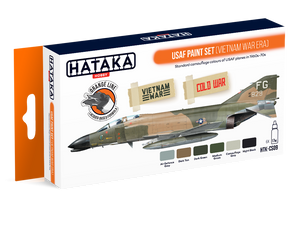 Hataka HTK-CS09 ORANGE LINE – Ensemble de peinture USAF (époque de la guerre du Vietnam) 6x17ml