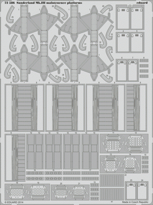 Plateformes de maintenance Eduard 72586 Sunderland Mk. III 1/72 ITALERI