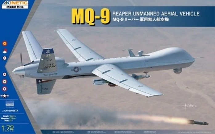 Véhicule aérien sans pilote MQ-9 Reaper Kinetic K72004, échelle 1/72 