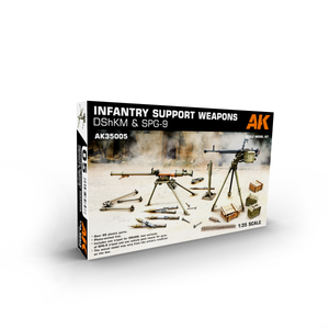 AK Interactive AK35005 Armes de soutien d&amp;#39;infanterie DSHKM et SPG-9 1/35