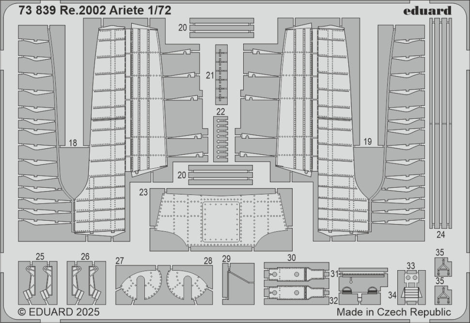 Eduard 73839 Re.2002 Ariete ensemble de détails Italeri 1/72
