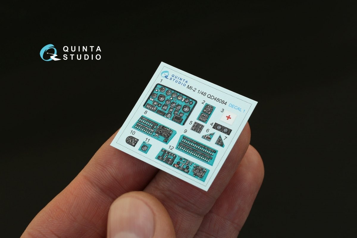 Intérieur imprimé en 3D et coloré sur papier décalcomanie Quinta Studio QD48084 Mi-2 (pour kit Aeroplast) 1/48 – Bild 7