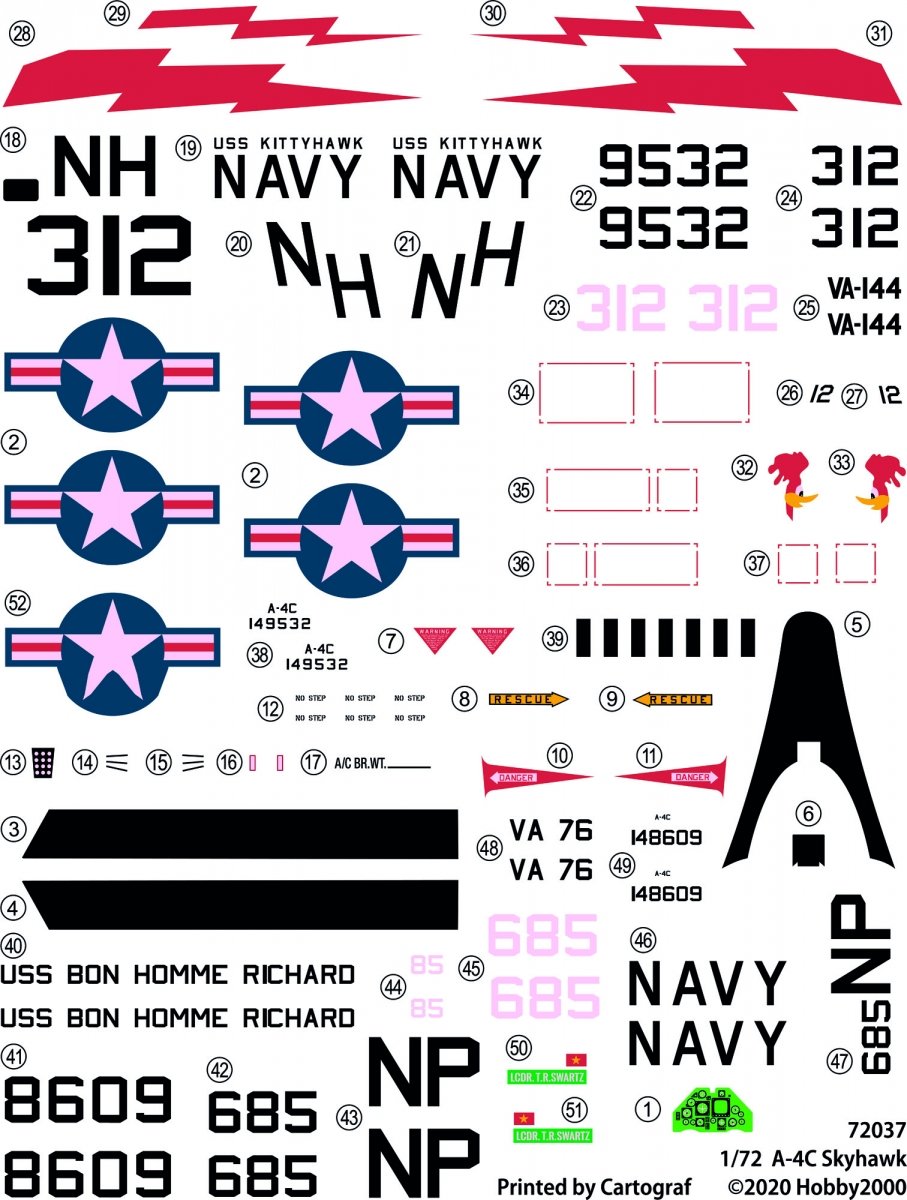 Hobby 2000 72037 A-4C Skyhawk (Fujimi) 1/72  – imagen 2