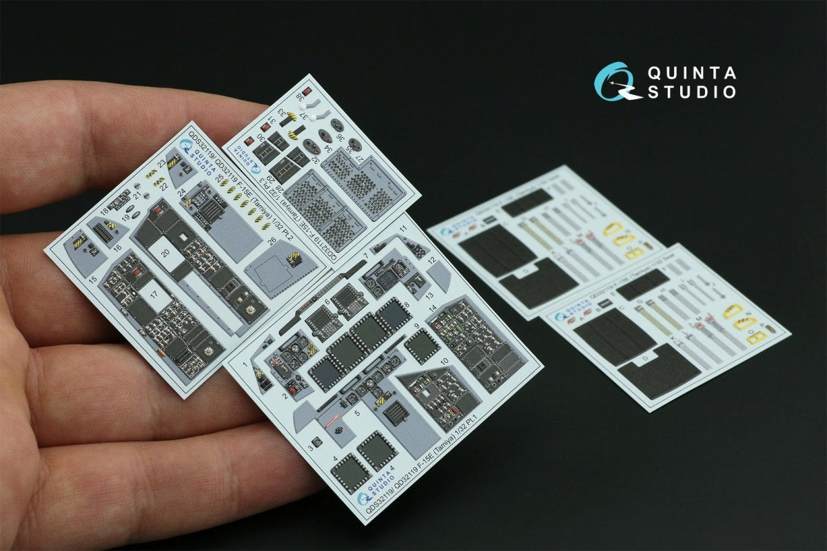 Intérieur imprimé en 3D et coloré sur papier décalcomanie Quinta Studio QD32119 F-15E (Tamiya) 1/32 – image 9