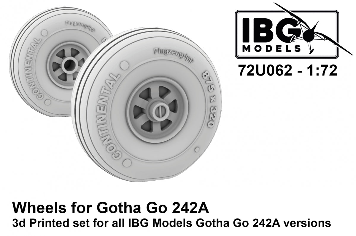 Roues IBG 72U062 pour Gotha Go-242A 1/72