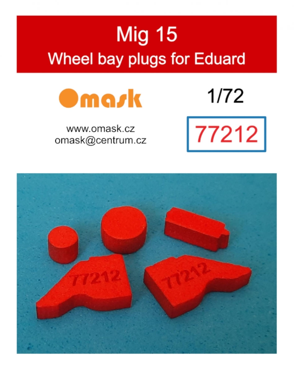 Omask 77212 Bouchons de puits de train d'atterrissage pour Mig 15 (pour Eduard) 1/72
