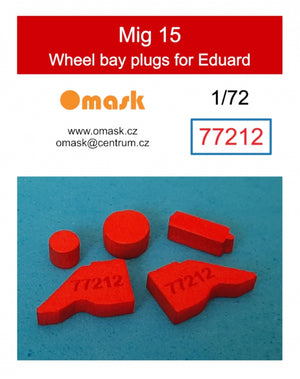 Omask 77212 Bouchons de puits de train d&amp;#39;atterrissage pour Mig 15 (pour Eduard) 1/72