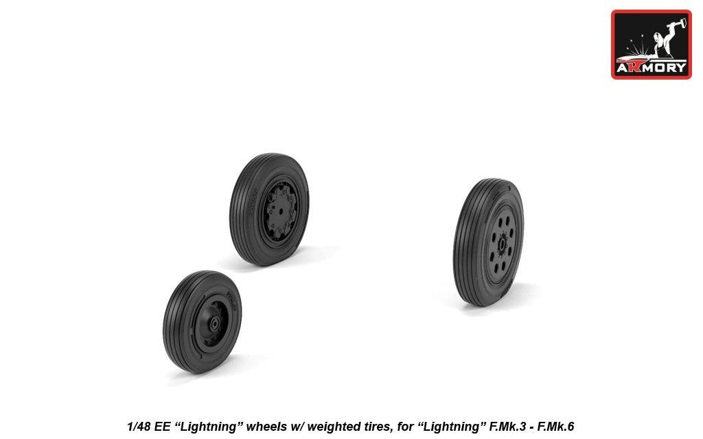 Roues Armory Models AW48408 EE Lightning avec pneus lestés, fin 1/48  – image 2